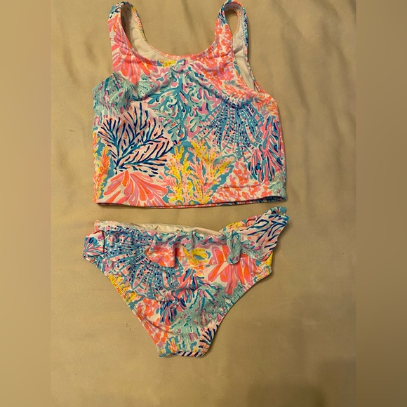 Lily Pulitzer Toddler Girl Tankini Two Piece - Picture 2 of 4